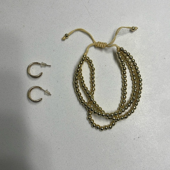 Bohemian Gold & Pearl Earring Set 💛 Lot 2 - Picture 3 of 5